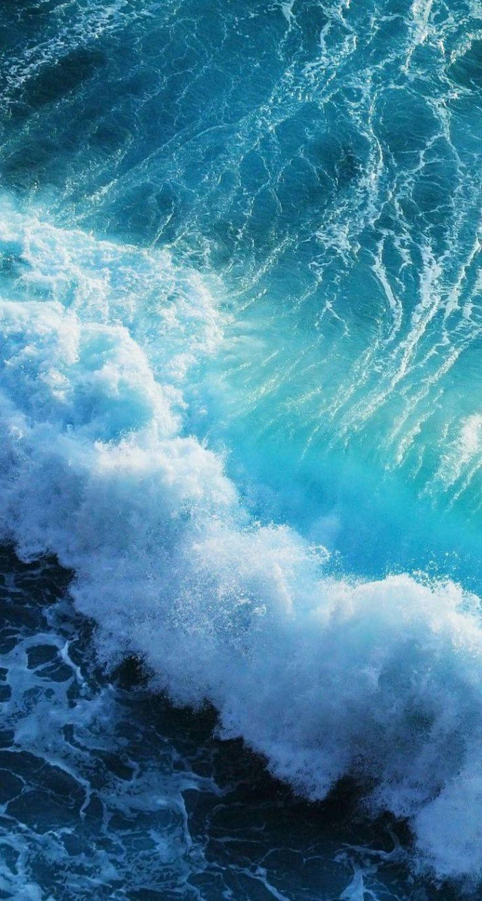 Ocean Waves Iphone Ios 10 Wallpaper