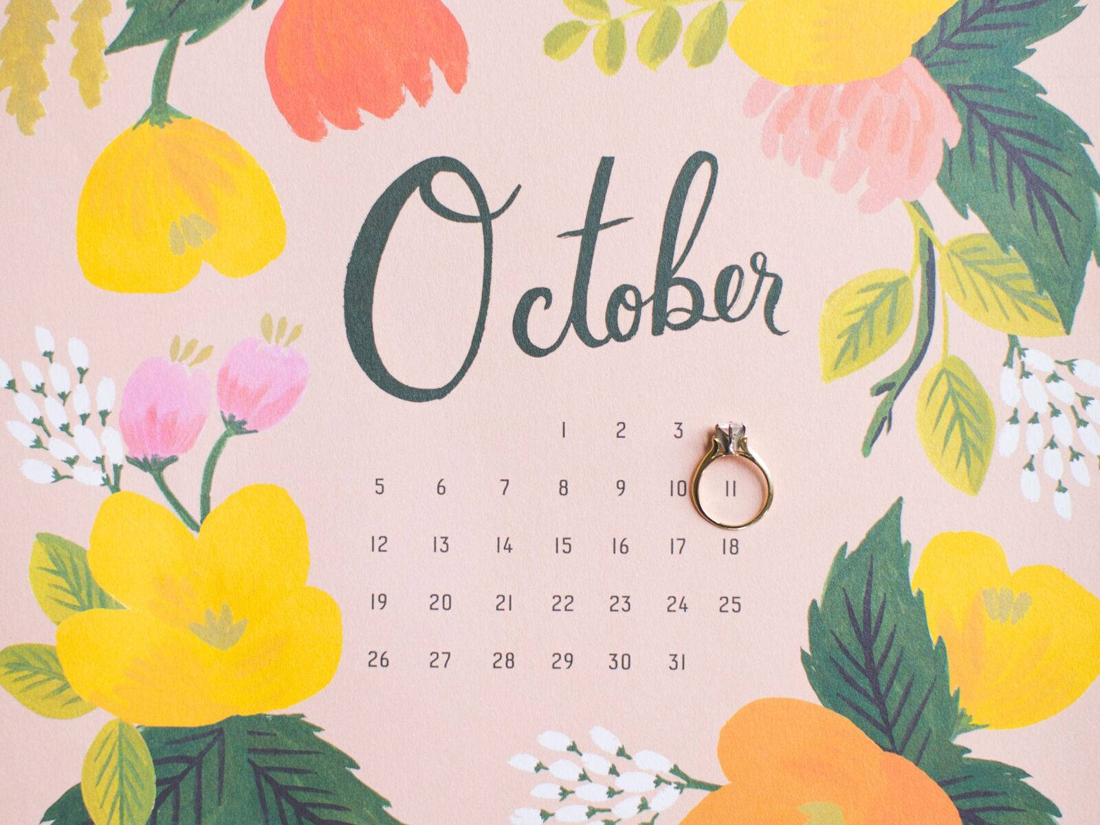 October 2020 Calendar 1600 X 1200 Wallpaper