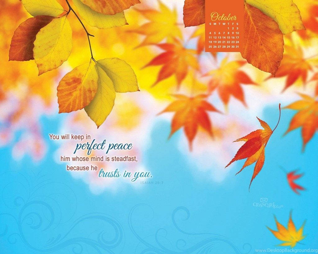 October Calendar Bible Verse Wallpaper
