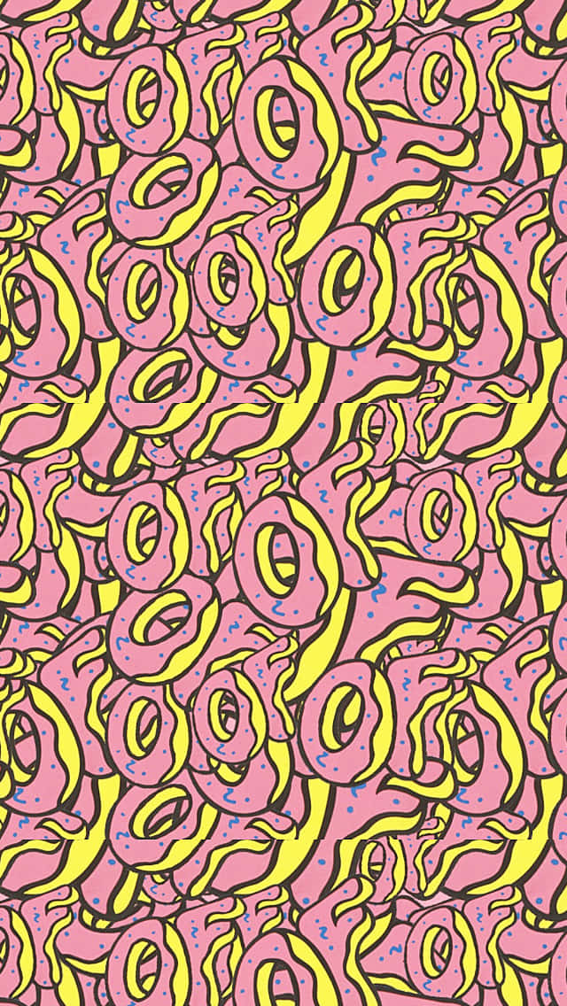 Odd Pink Donuts [wallpaper] Wallpaper