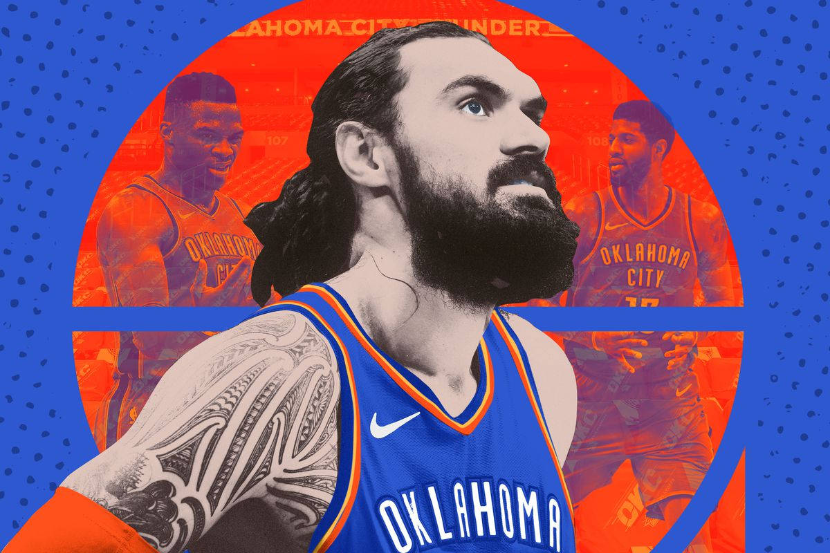 Okc Thunder Steven Adams Art Wallpaper