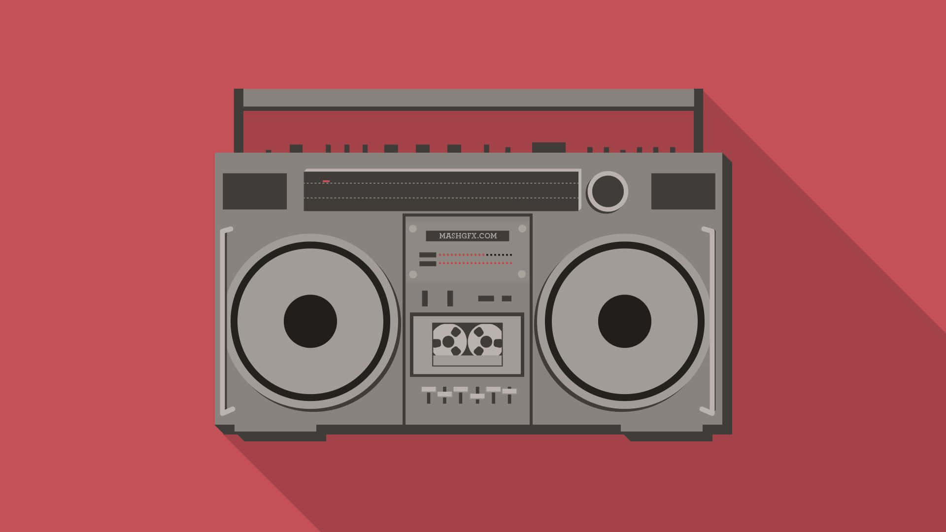 Boombox vector illustration. 80s technology. 90s music player. Retro style  90s boombox wallpaper. Stock Vector | Adobe Stock