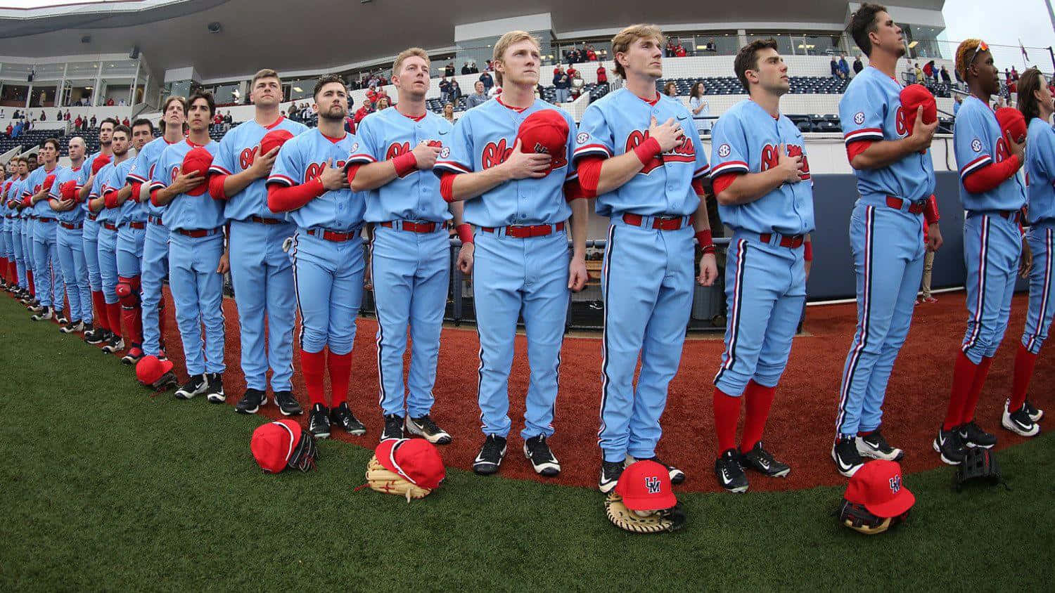 Ole Miss During National Anthem Wallpaper