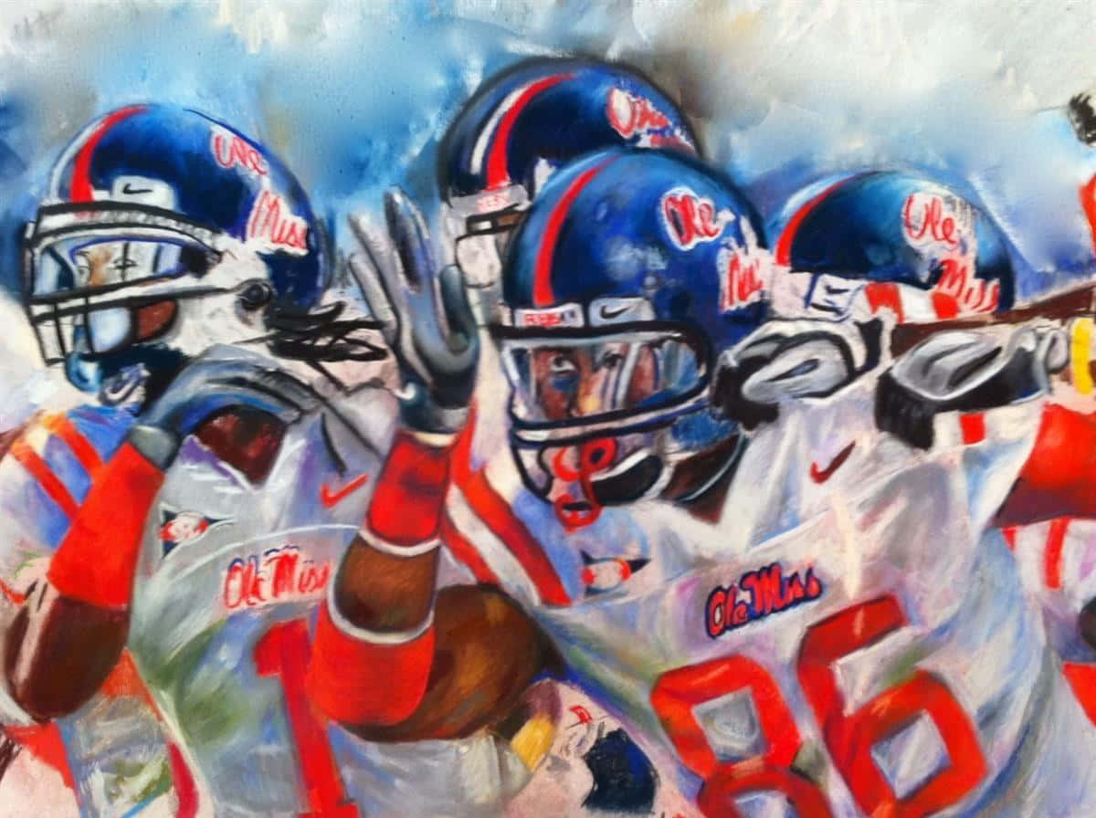 Ole Miss Football Painting Wallpaper