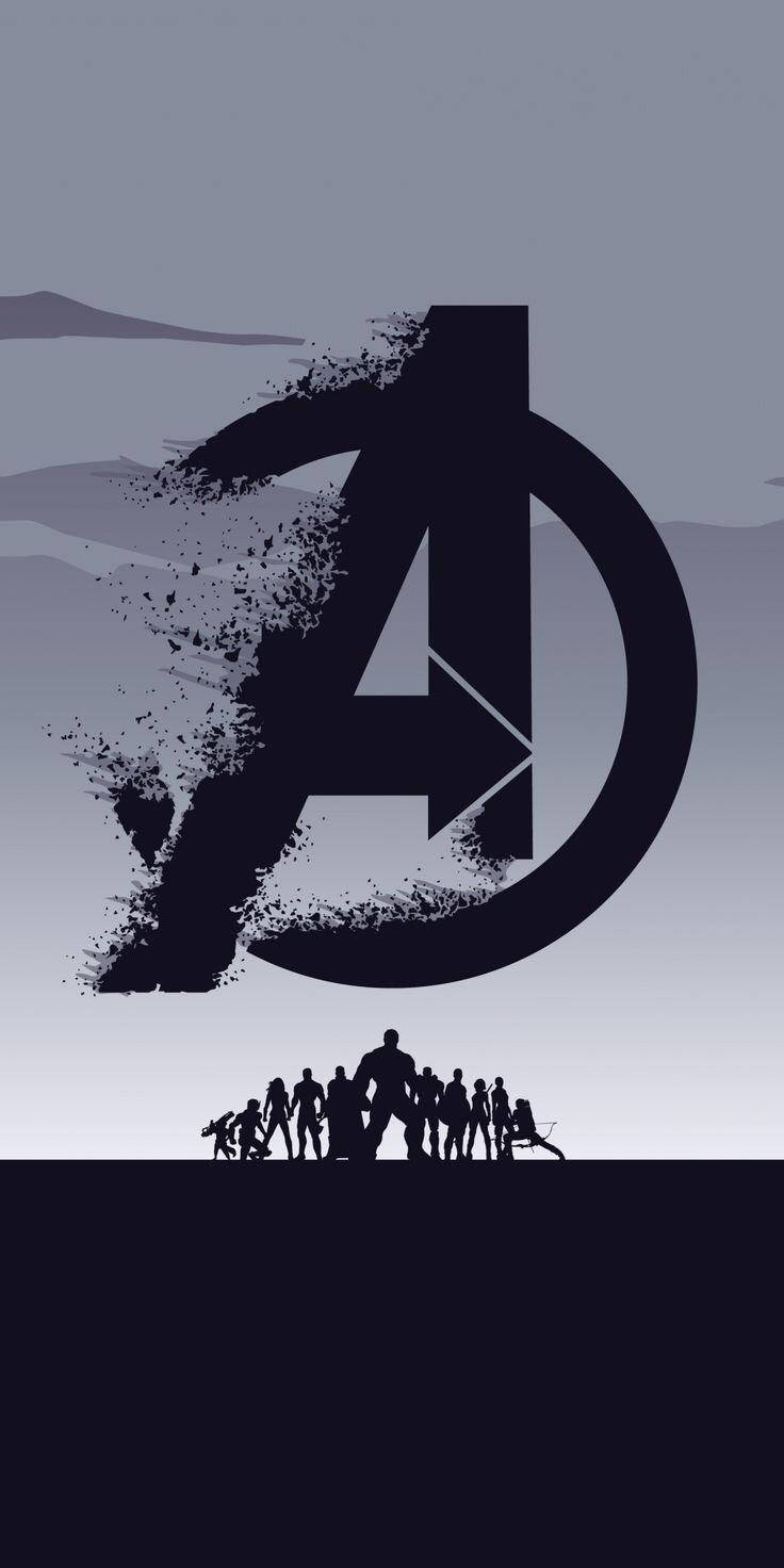 Oled 4k Avengers Logo Dusted Wallpaper