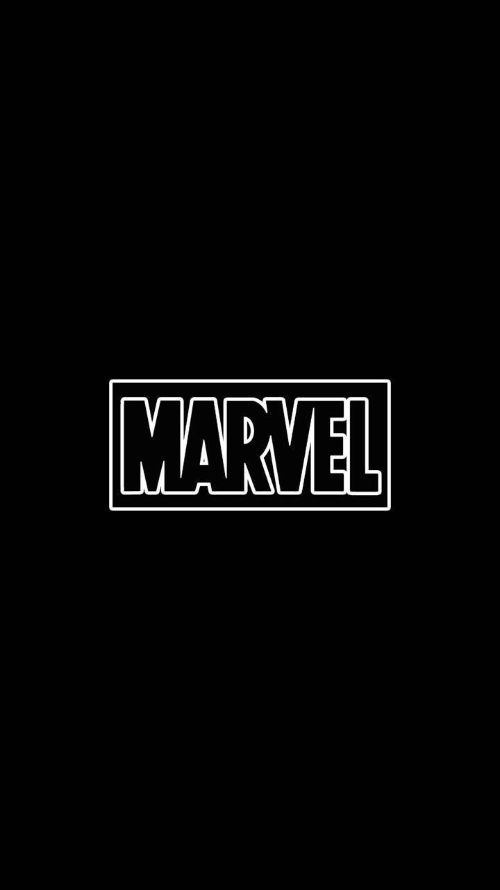 Oled 4k White Marvel Logo Wallpaper