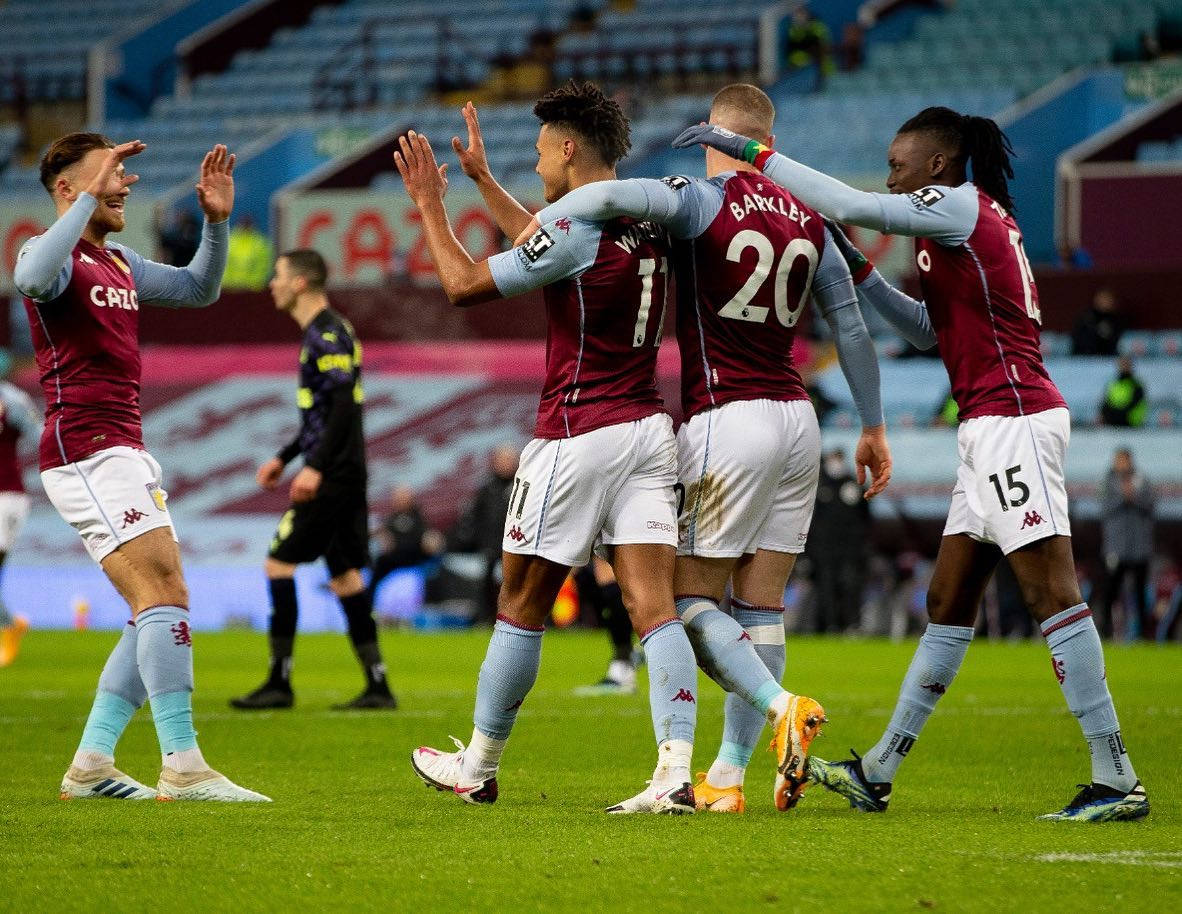 Ollie Watkins Celebrating With Teammates Wallpaper