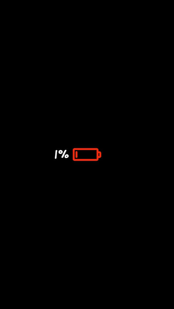 One Percent Red Battery Life Wallpaper