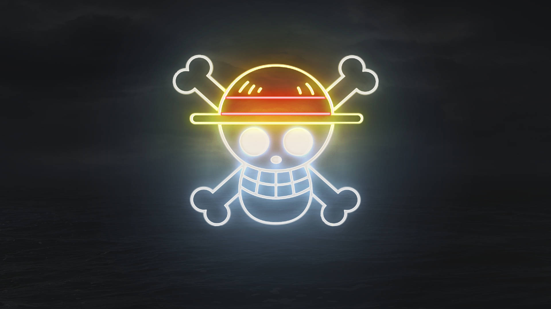 Download free One Piece 4k Neon Light Logo Wallpaper - MrWallpaper.com