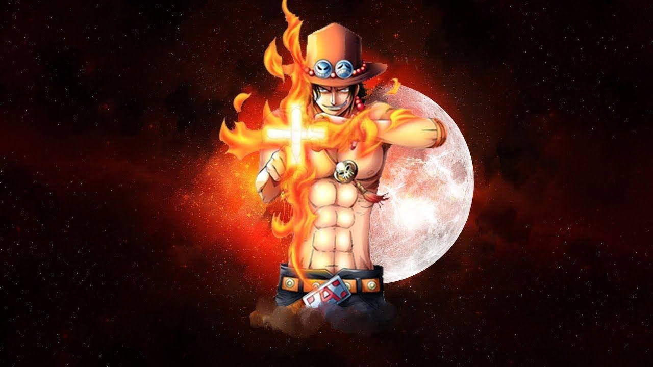 One Piece Ace Cross Fire Wallpaper