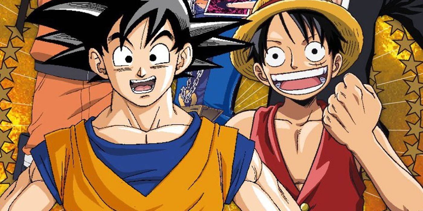 One Piece Luffy And Goku Crossover Wallpaper