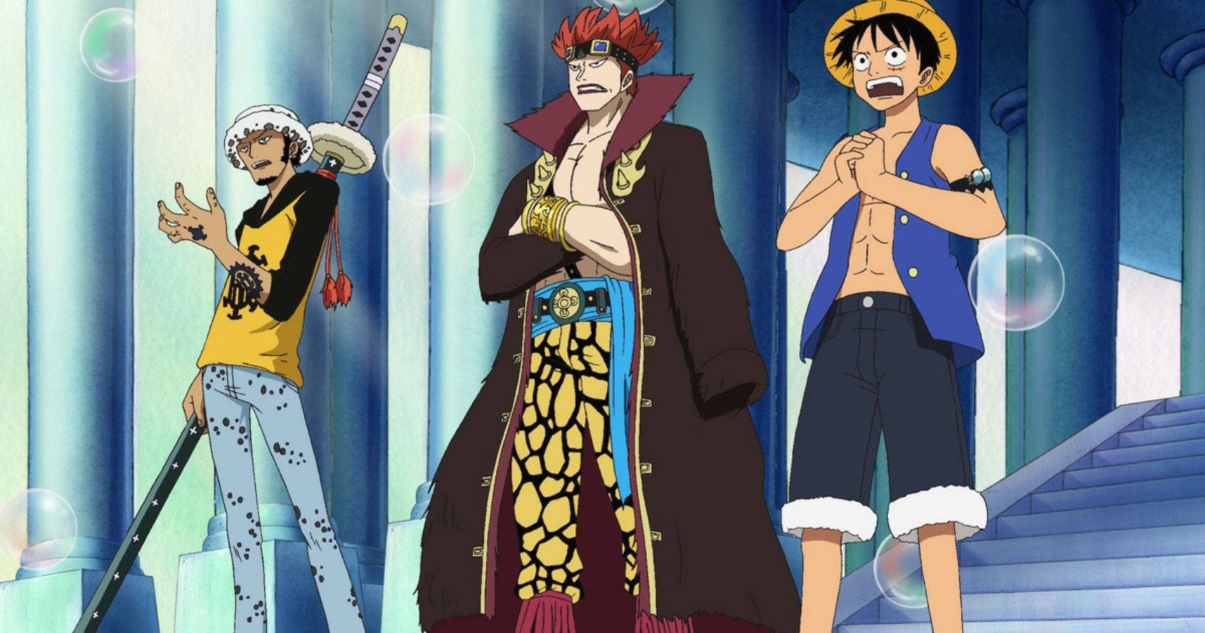One Piece Luffy With The Legends Wallpaper