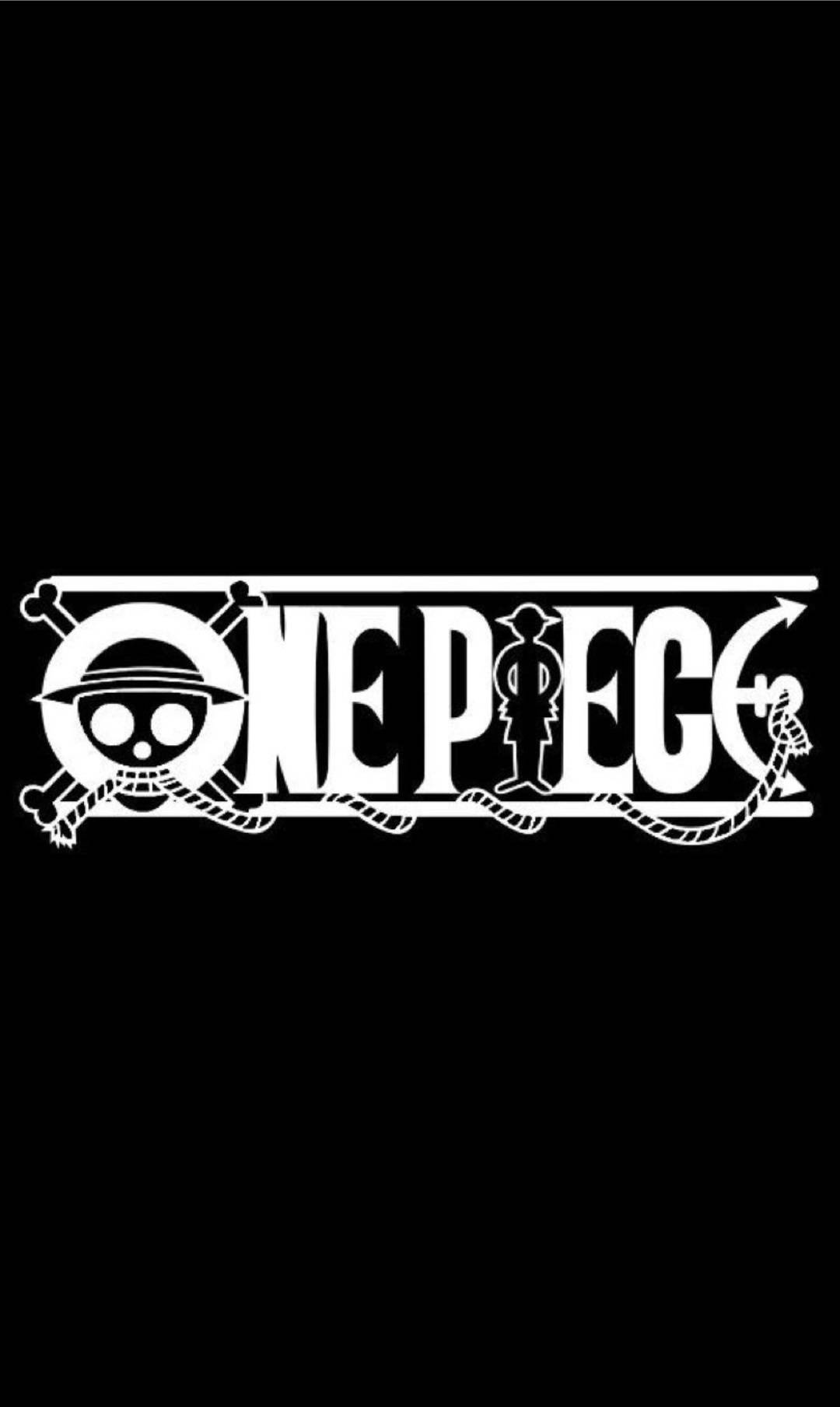 One Piece Phone Logo On Black Wallpaper