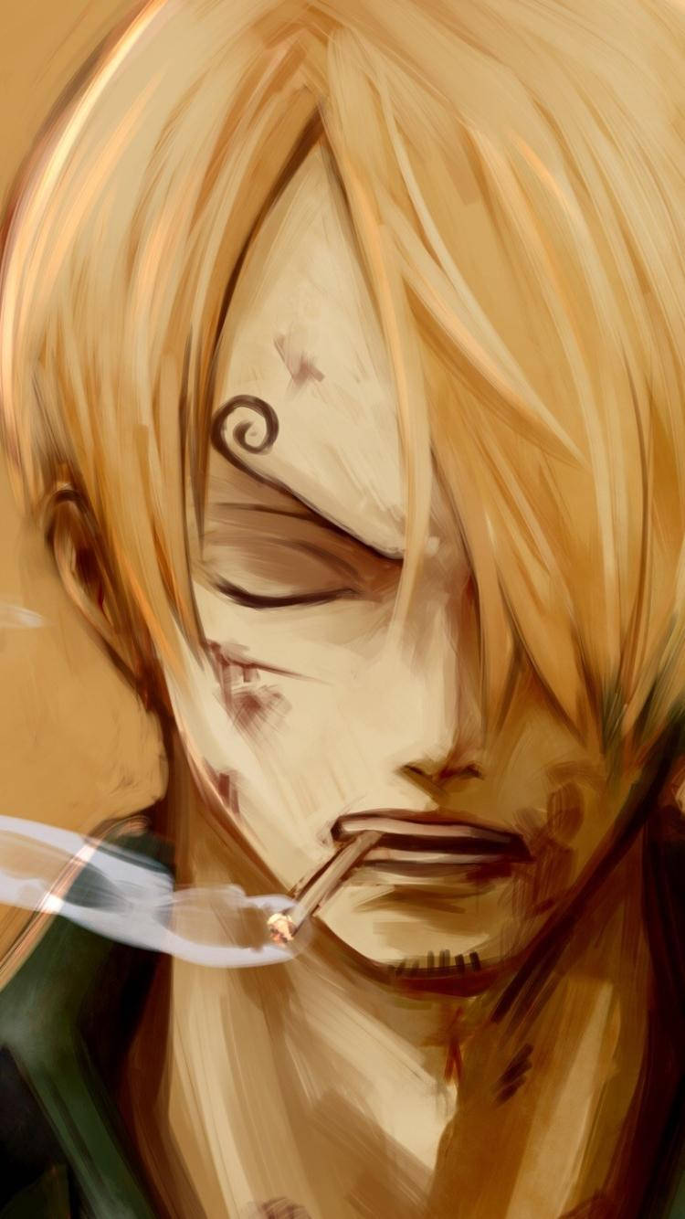 One Piece Phone Sanji Smoking Wallpaper