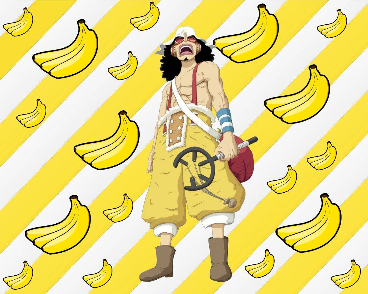 One Piece Usopp Banana Art Wallpaper
