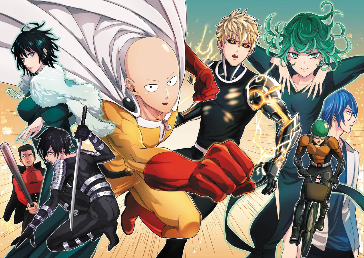 One Punch Man Main Characters Wallpaper
