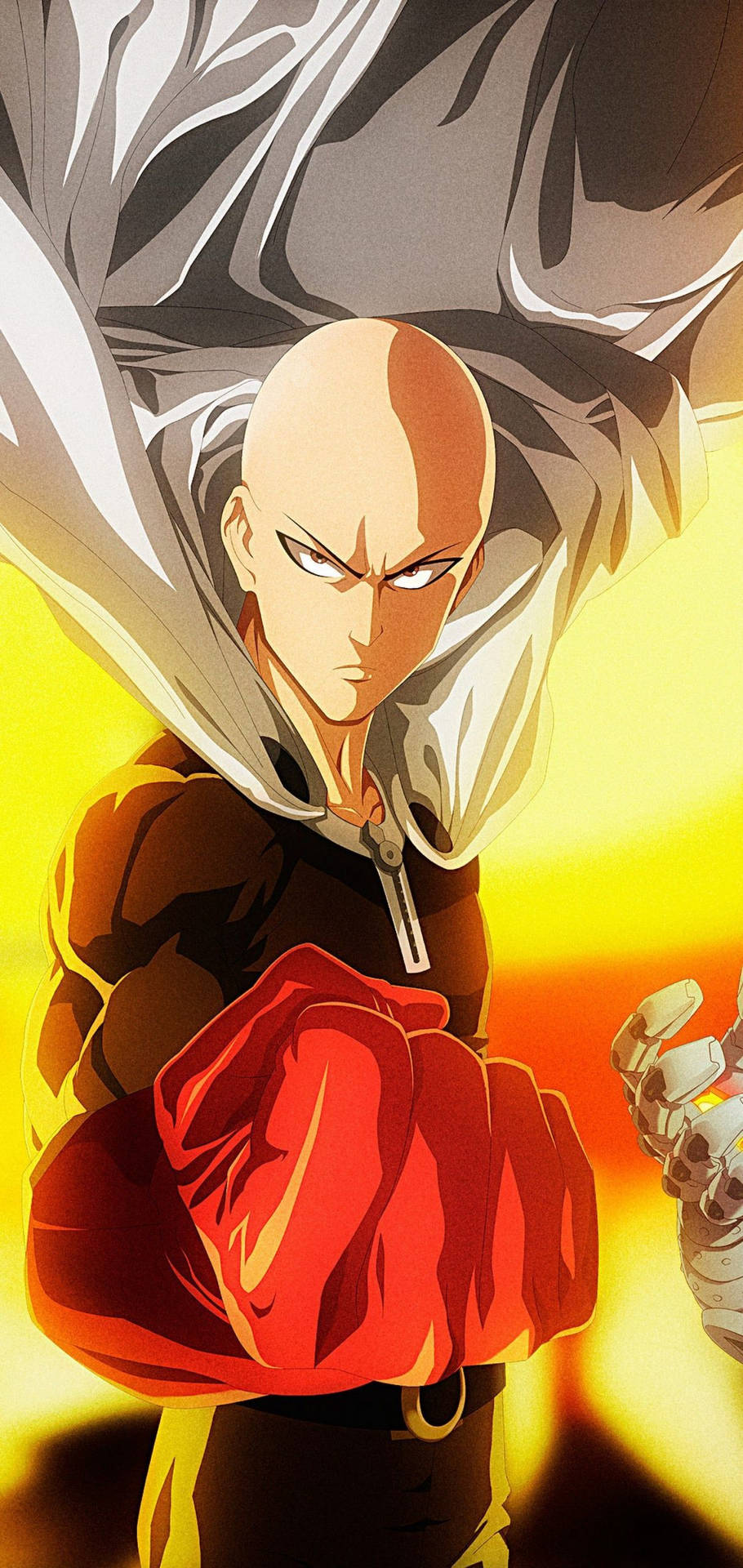 One Punch Man Red Gloves Wallpaper