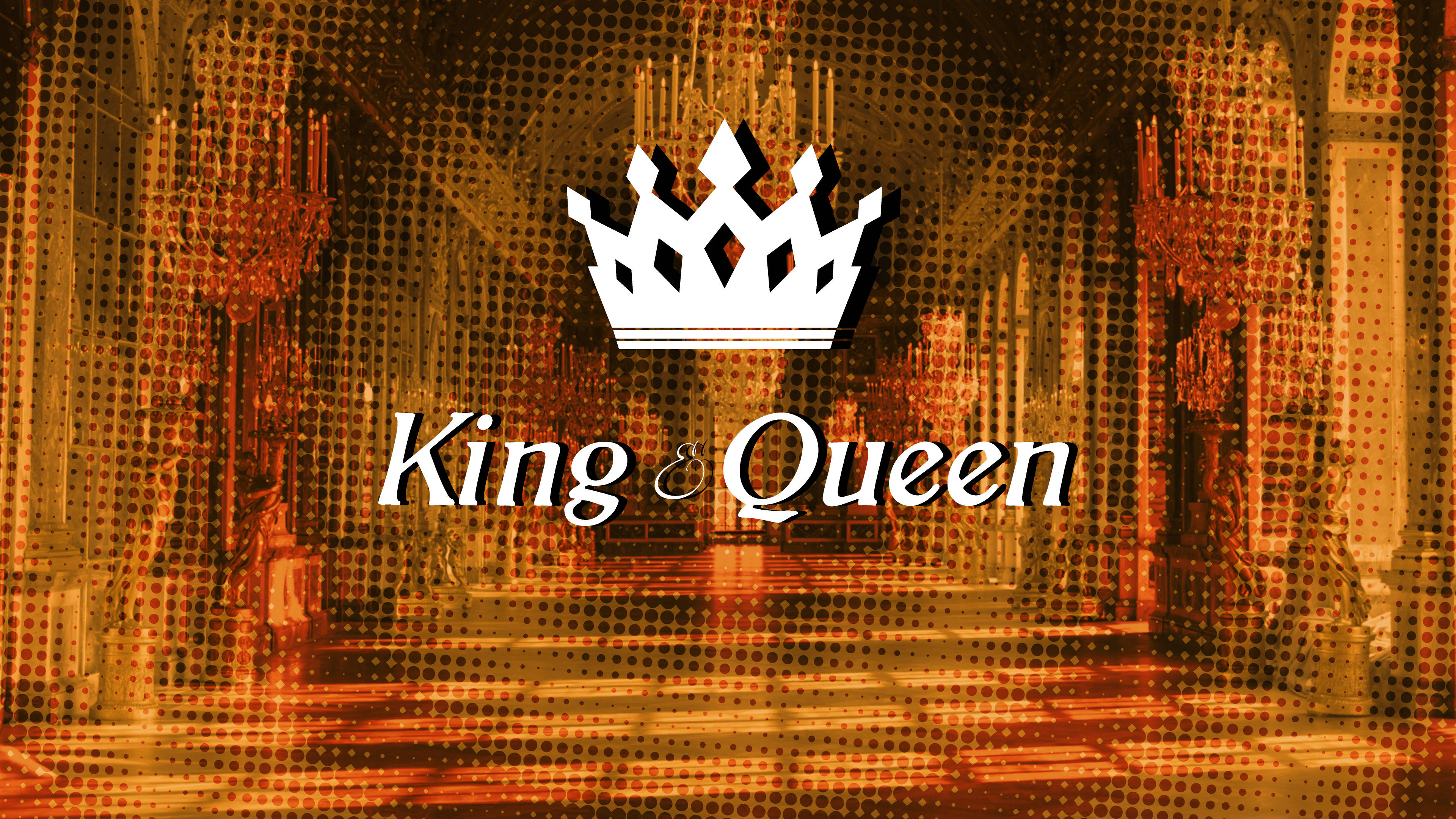 Orange And White King And Queen Wallpaper