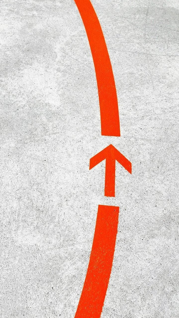 Orange Arrow Oneplus 9r Phone Wallpaper