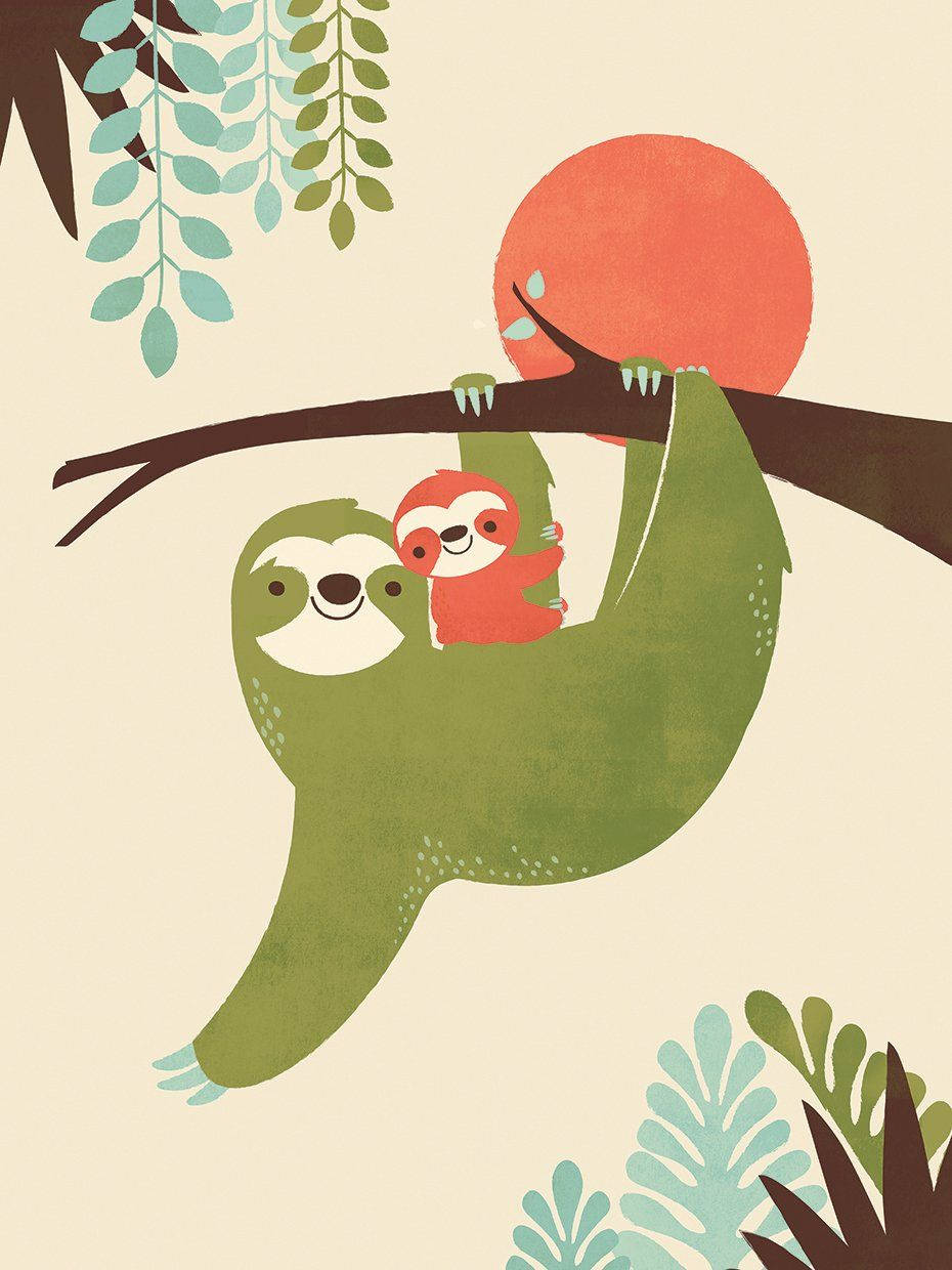 Orange Baby Sloth Wallpaper