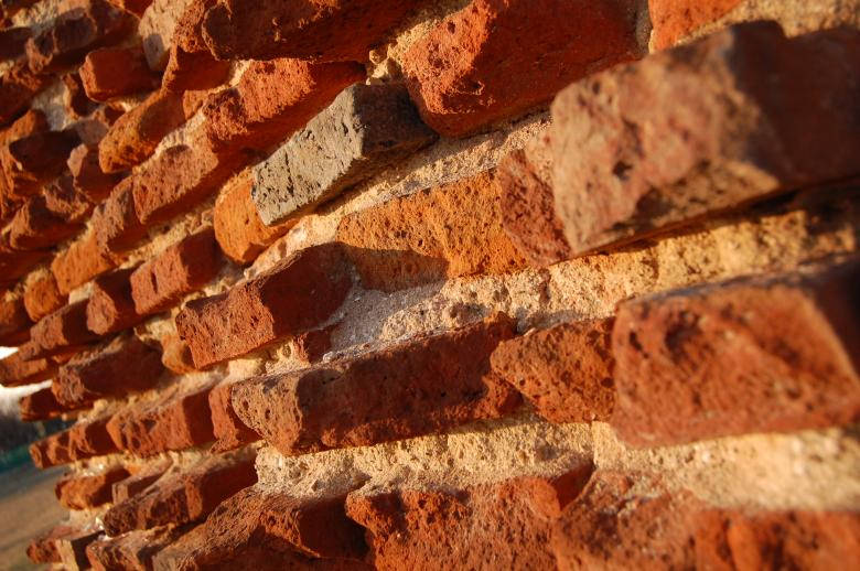 Orange Brick Wall Material Desktop Wallpaper