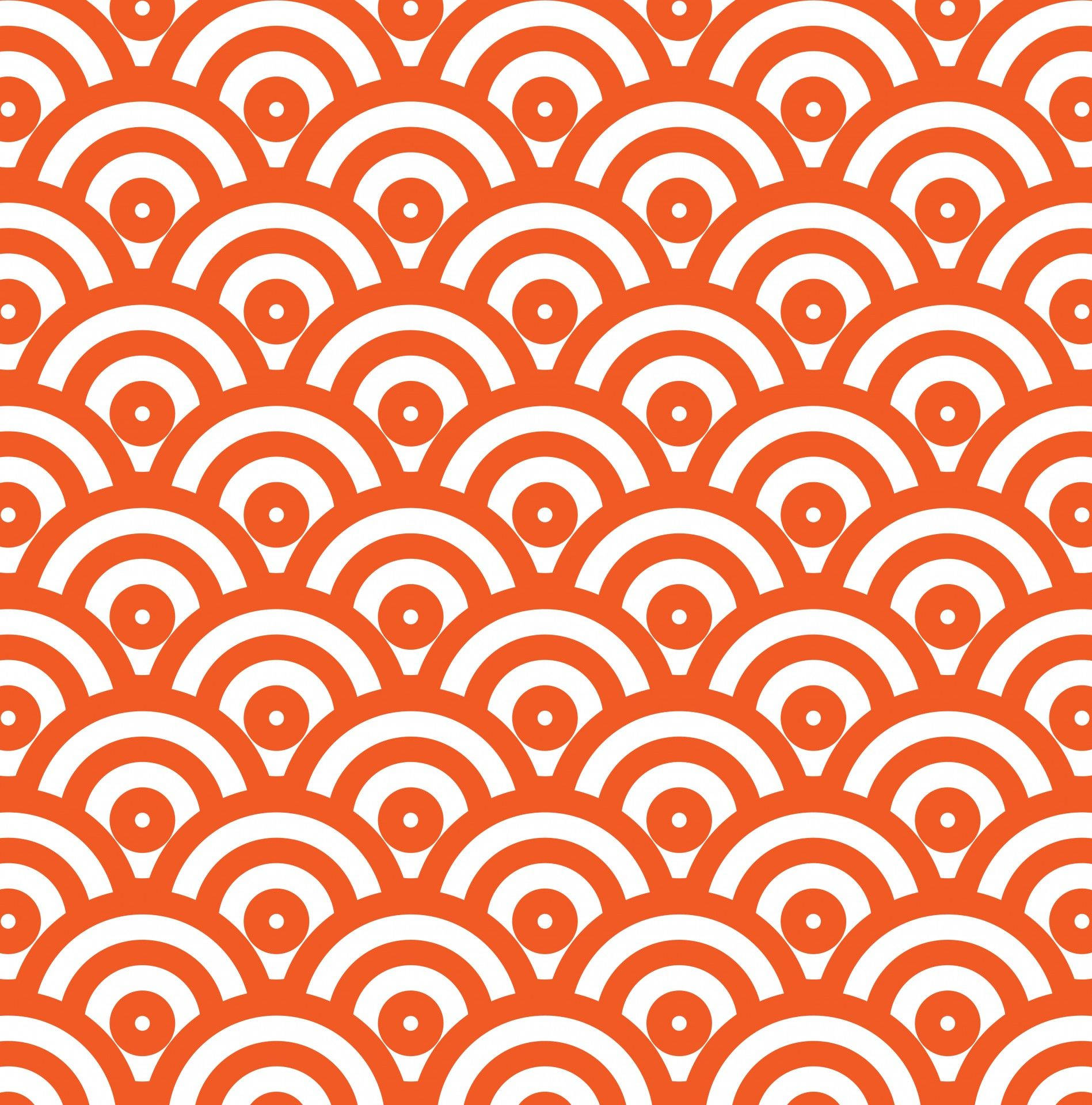 Orange Circles Pattern Wallpaper