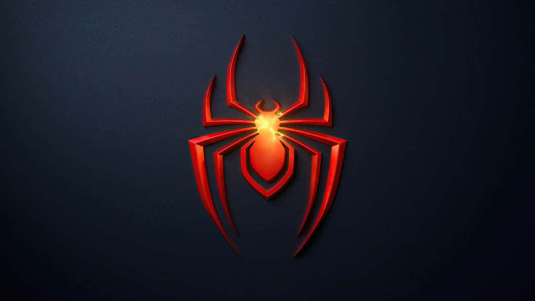Orange Spider Man Ps4 Logo Dark Background Desktop Wallpaper