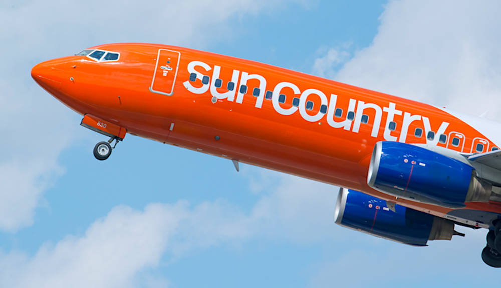 Orange Sun Country Airbus Wallpaper