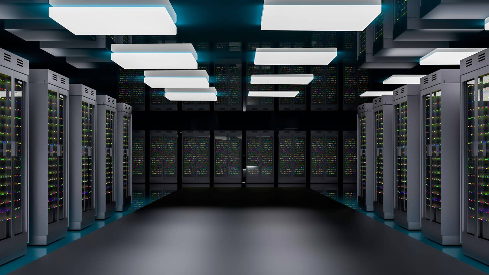 Organized Data Center Room Wallpaper