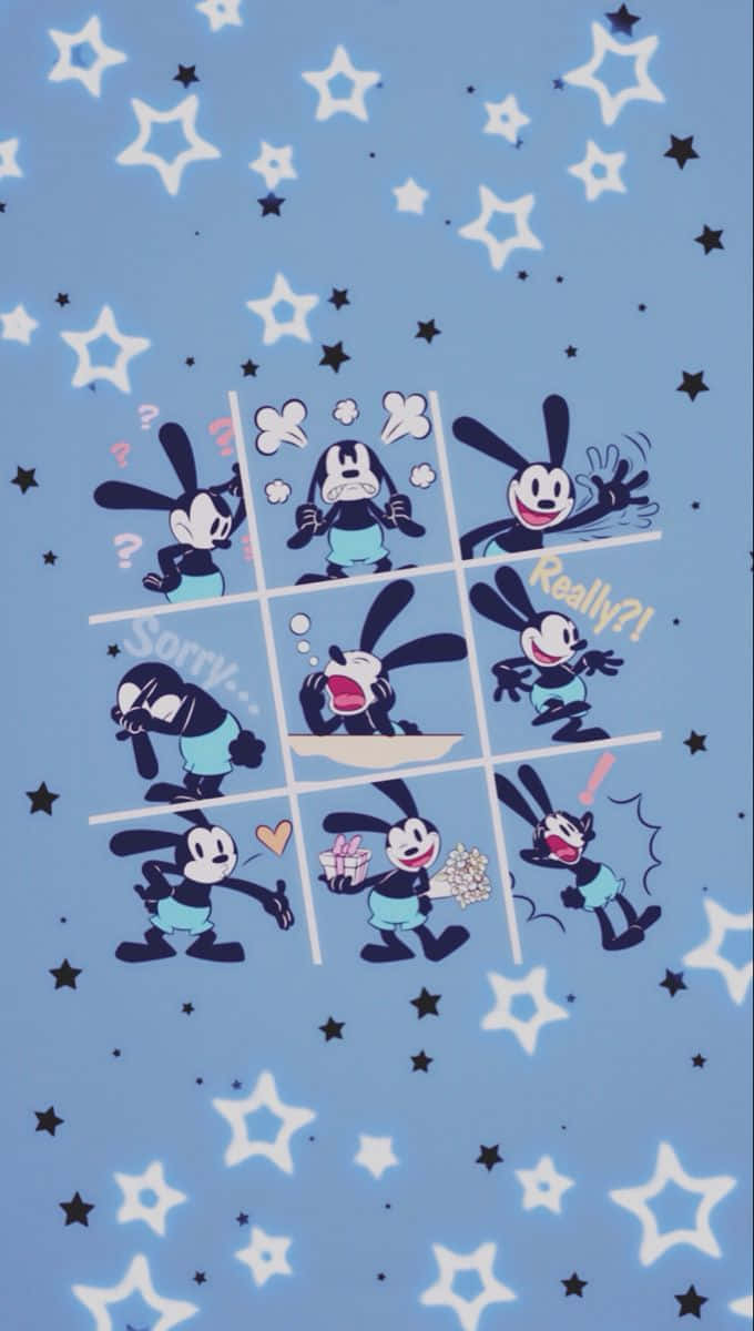 Oswald The Lucky Rabbit Comic Strip Style Wallpaper