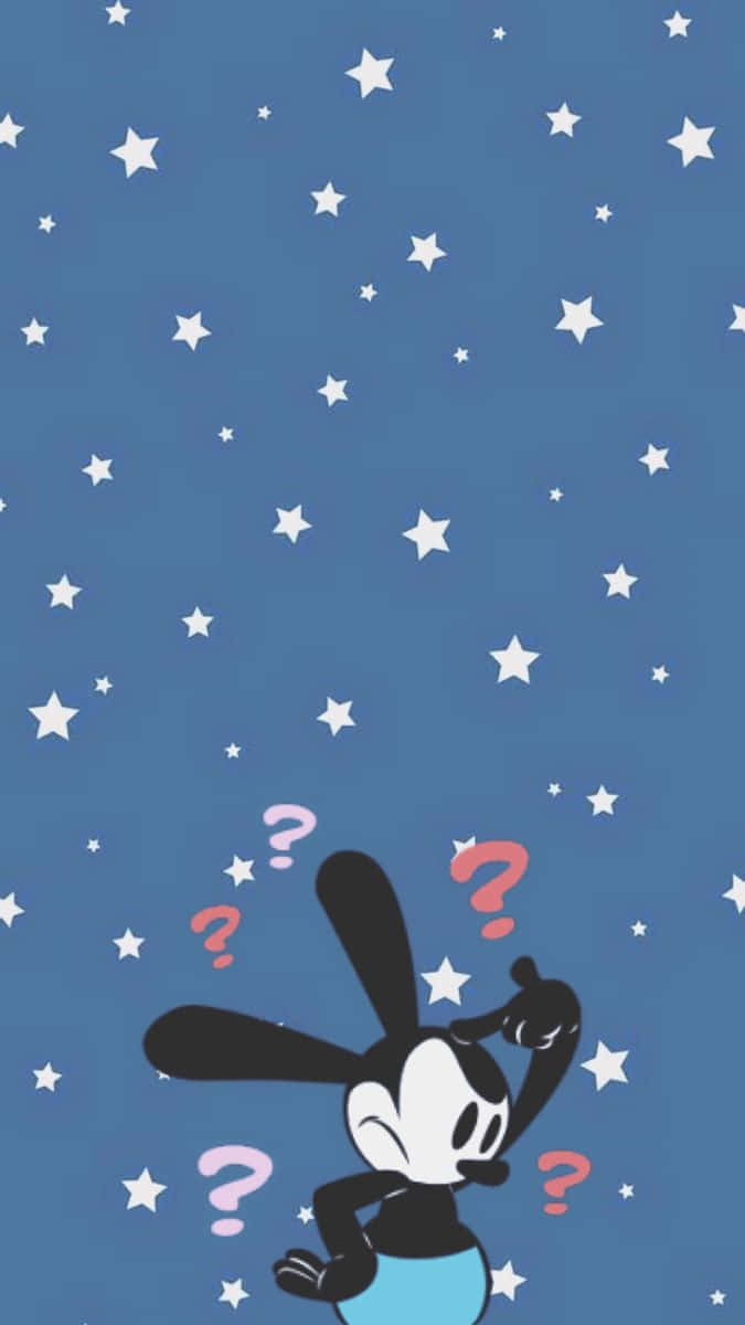 Oswald The Lucky Rabbit Confused Among Stars Wallpaper