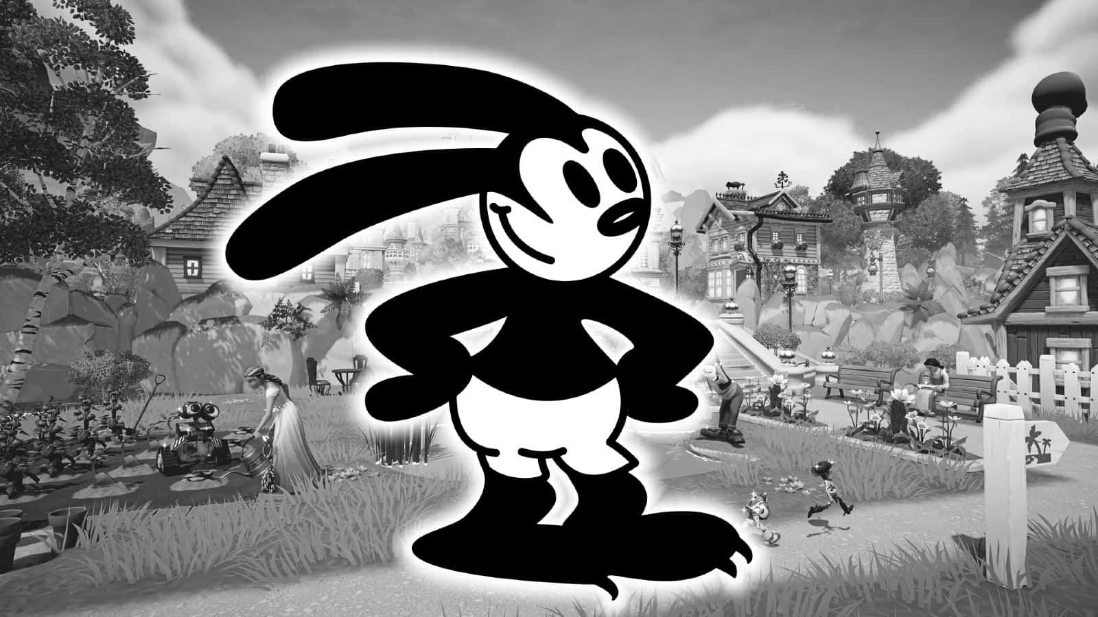 Oswald The Lucky Rabbit In Game World Wallpaper