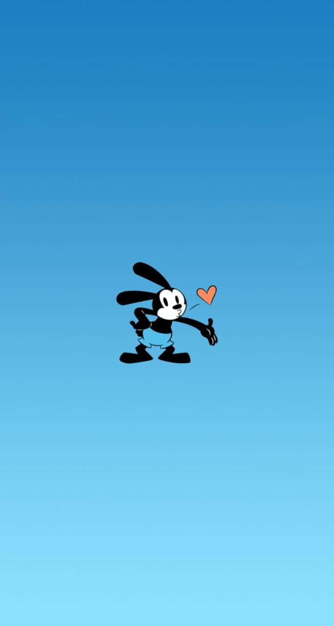 Oswald The Lucky Rabbit With Heart Wallpaper