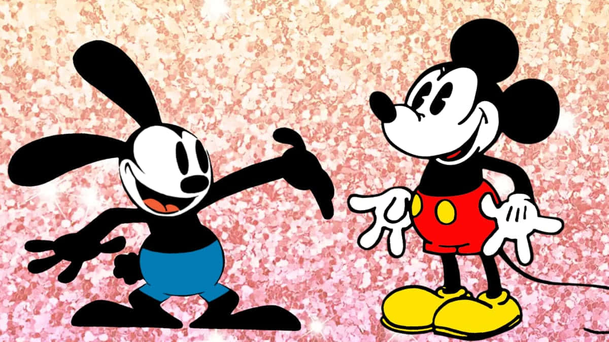 Oswaldand Mickey Friendly Gesture Wallpaper