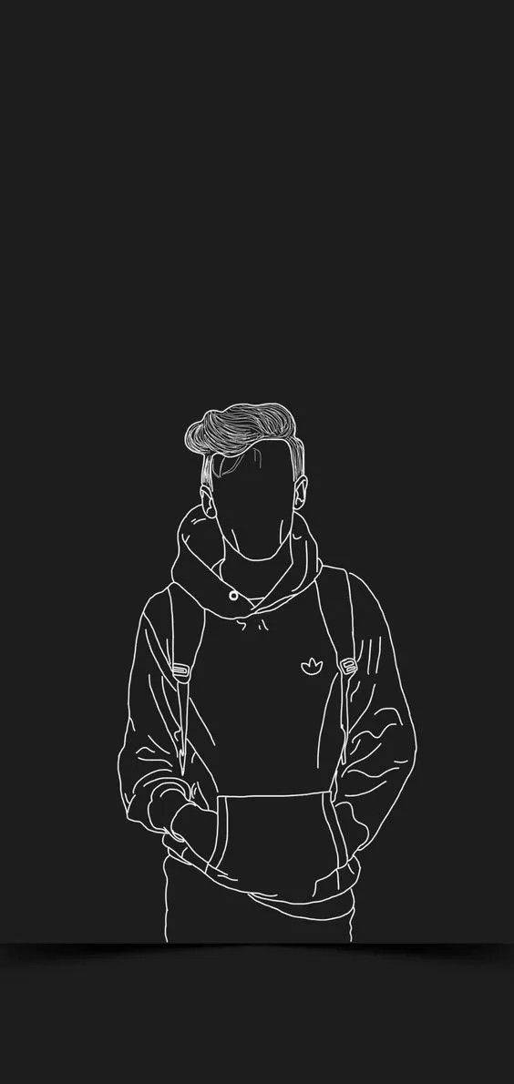 Outline Man Aesthetic Wallpaper