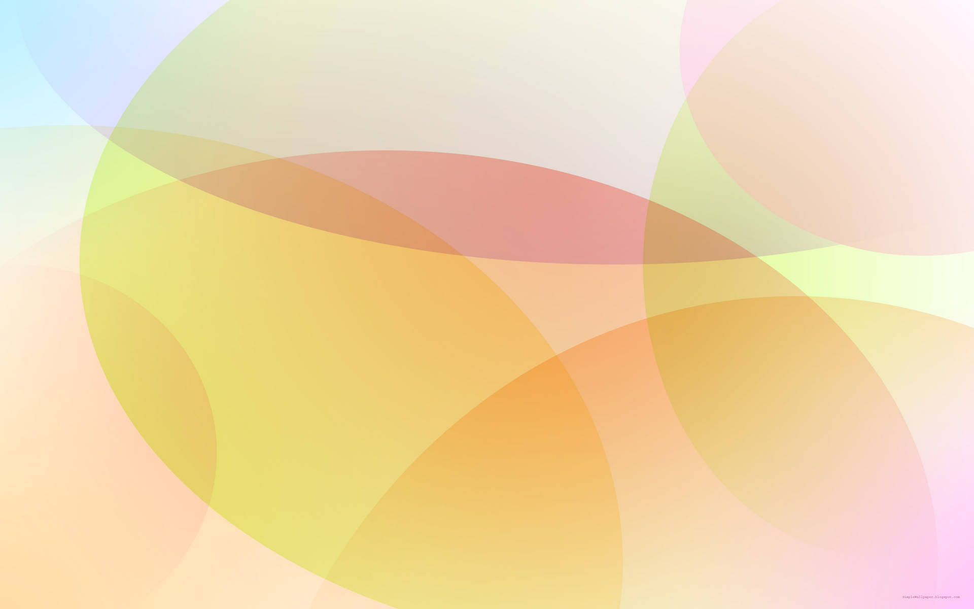 Overlapping Pastel Abstract Circles Wallpaper