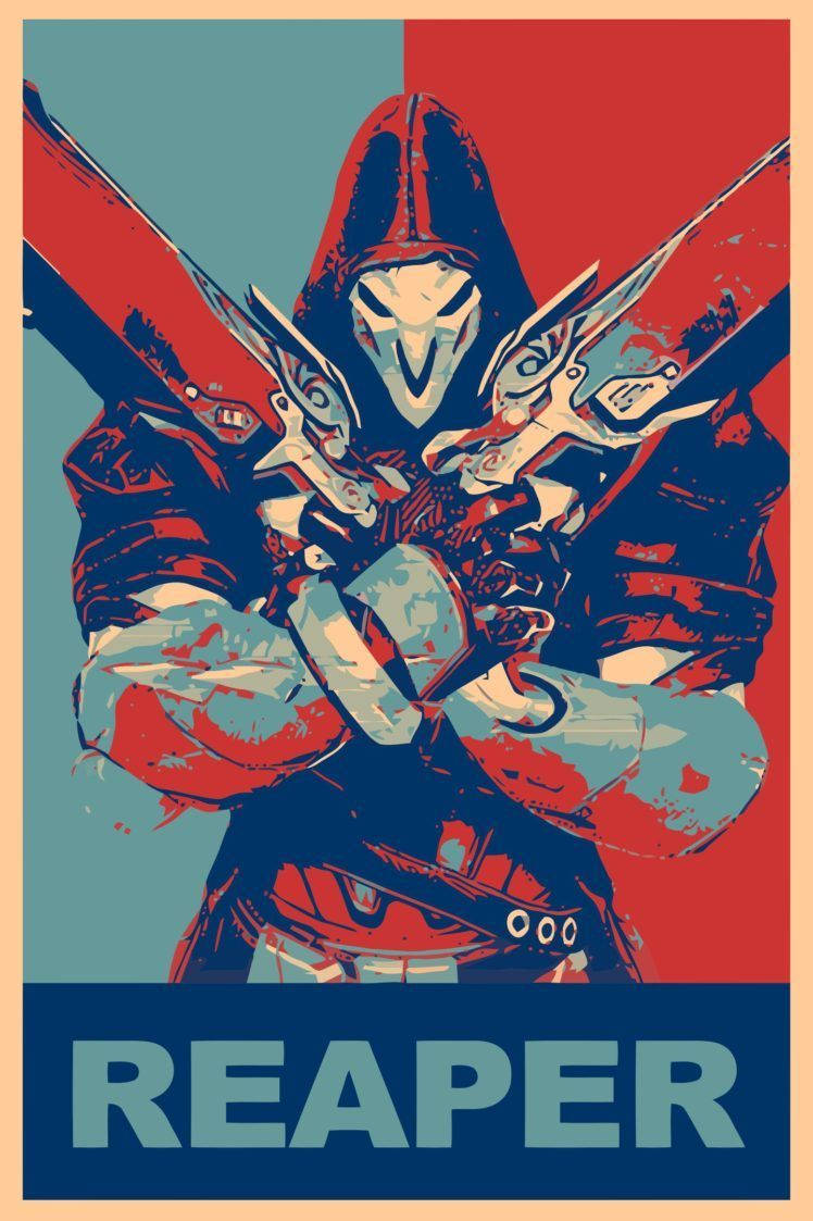 Overwatch Phone Reaper Poster Wallpaper