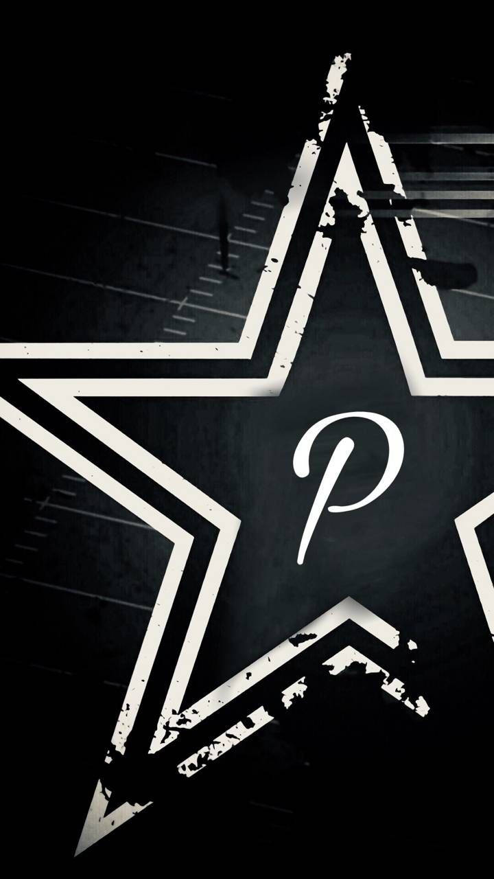 P Letter In A Star Wallpaper