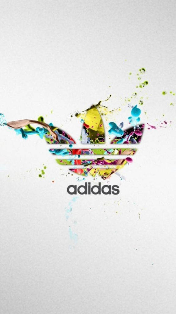 Paint Splatter Logo Of Adidas Iphone Wallpaper