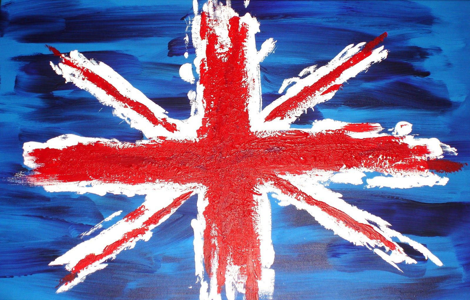 Painted United Kingdom Flag Wallpaper
