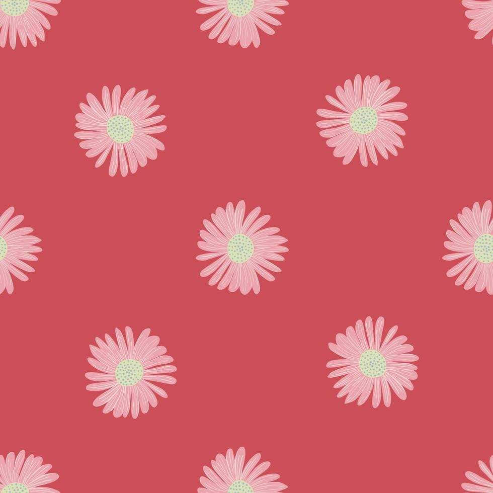 Pale Pink Daisy Pattern Wallpaper