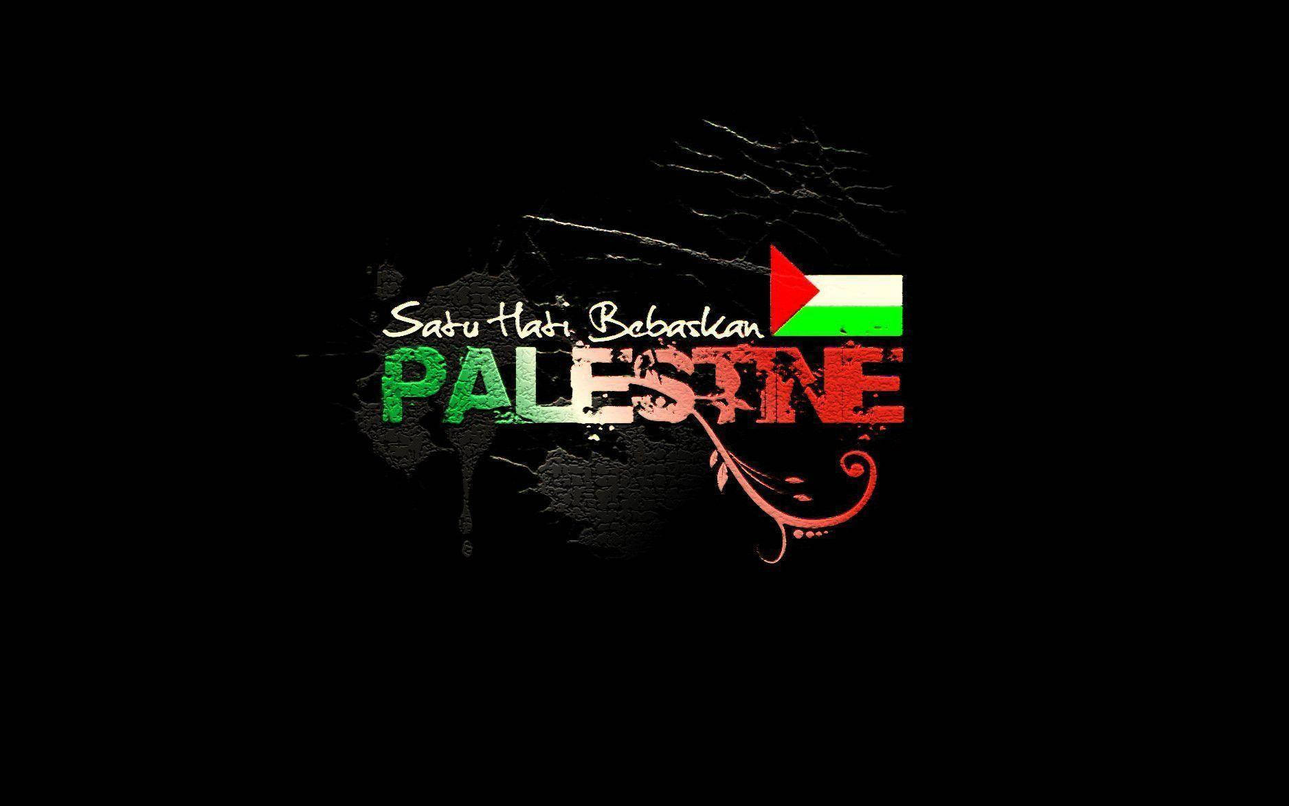 Palestine Flag With Arabic Text Wallpaper