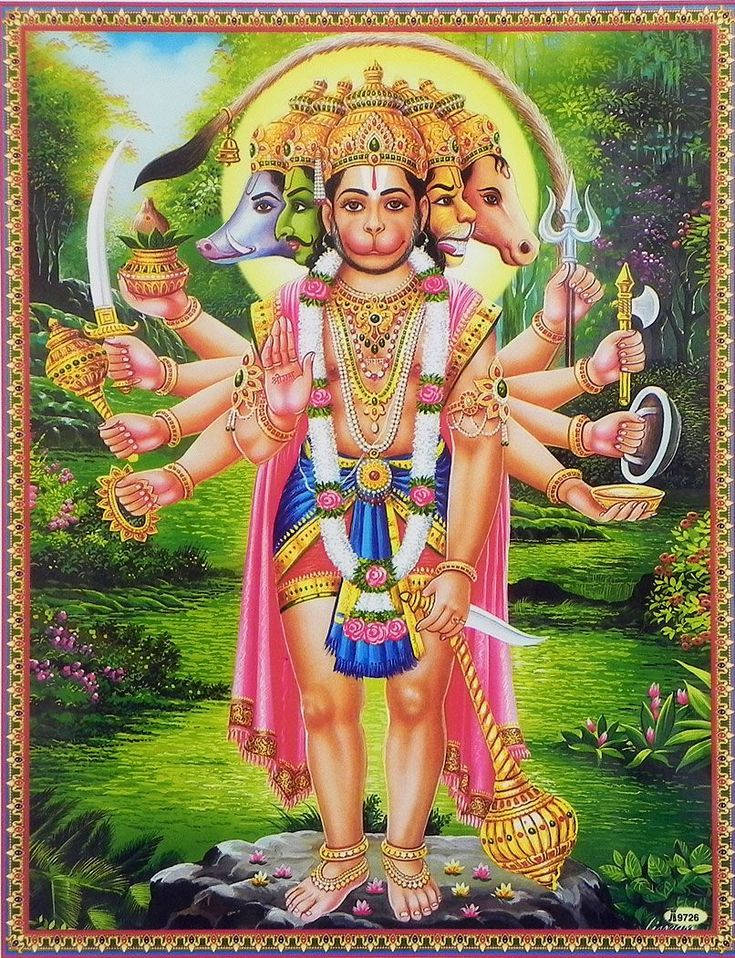 Panchmukhi Hanuman In Lake Wallpaper