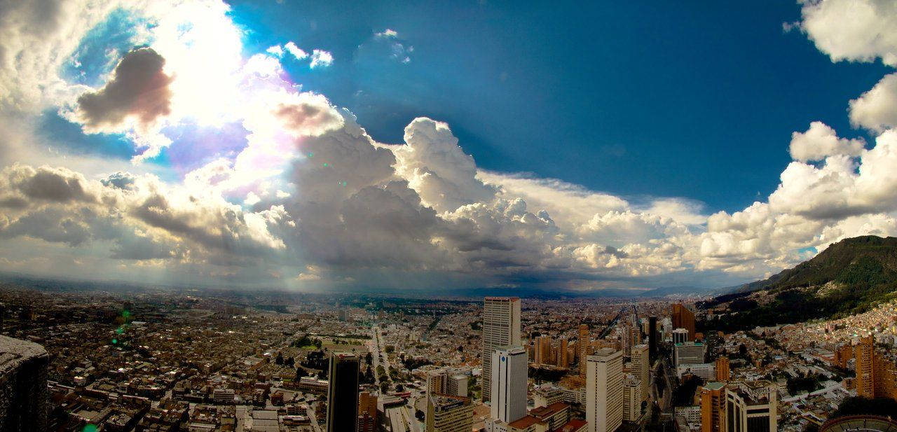 Panorama Shot Of Bogota Colombia Wallpaper