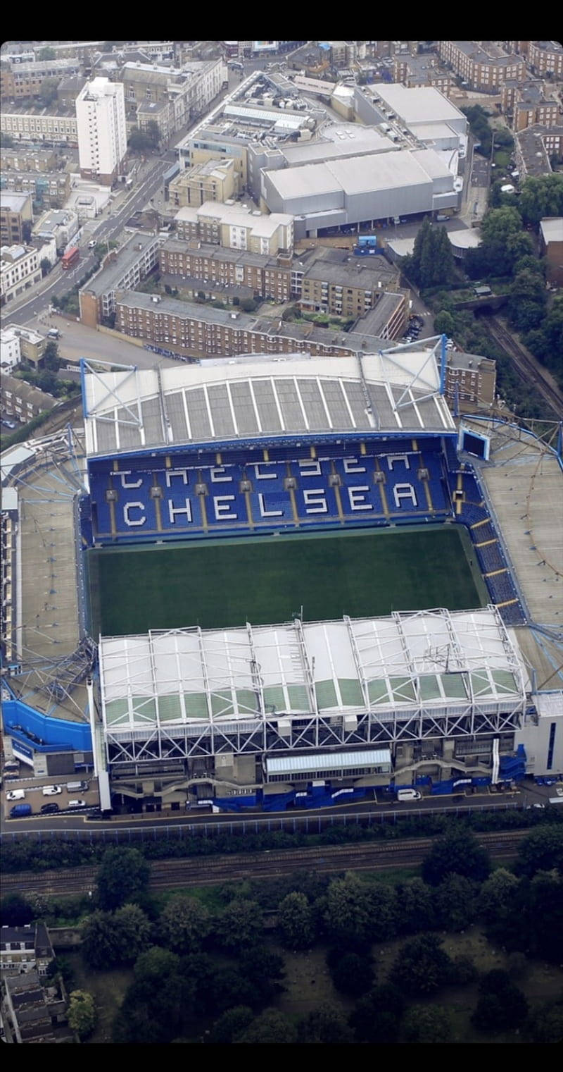 Panoramic Aerial View Of Stamford Bridge Wallpaper