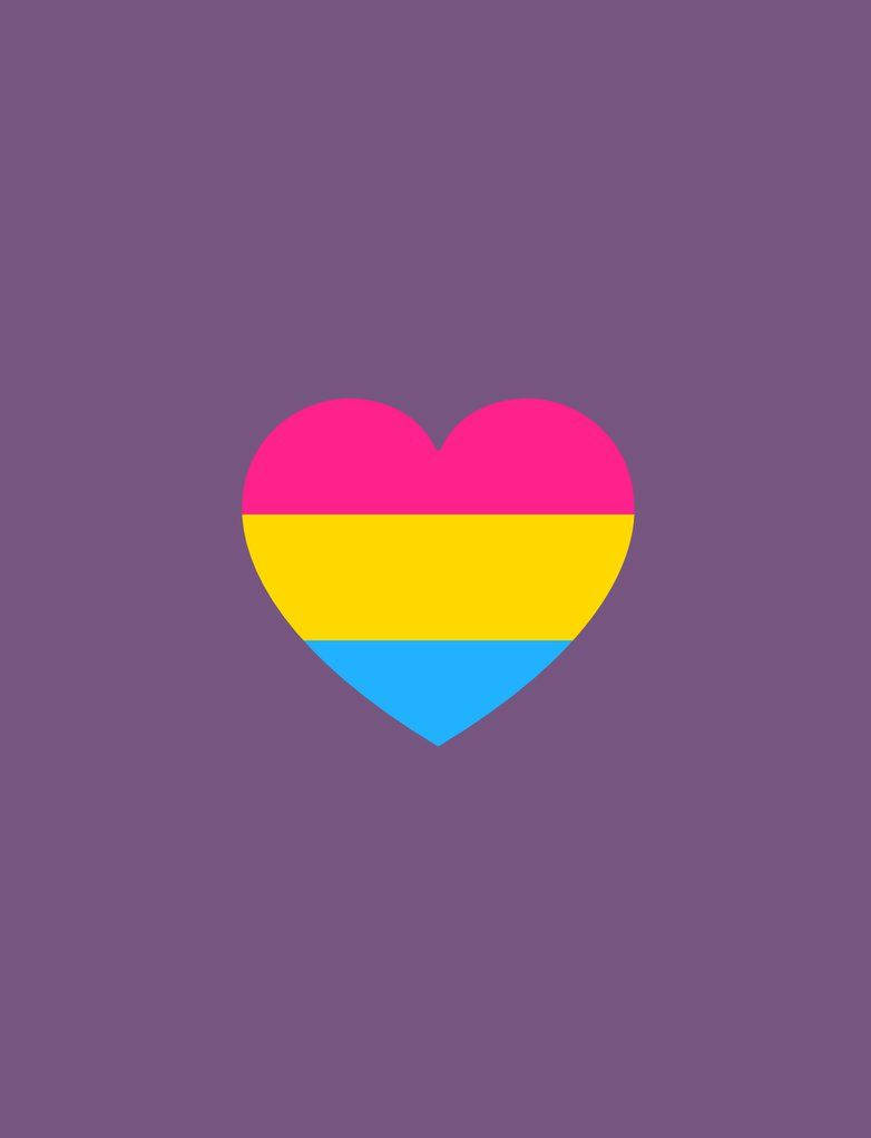 Pansexual Pride Heart Wallpaper