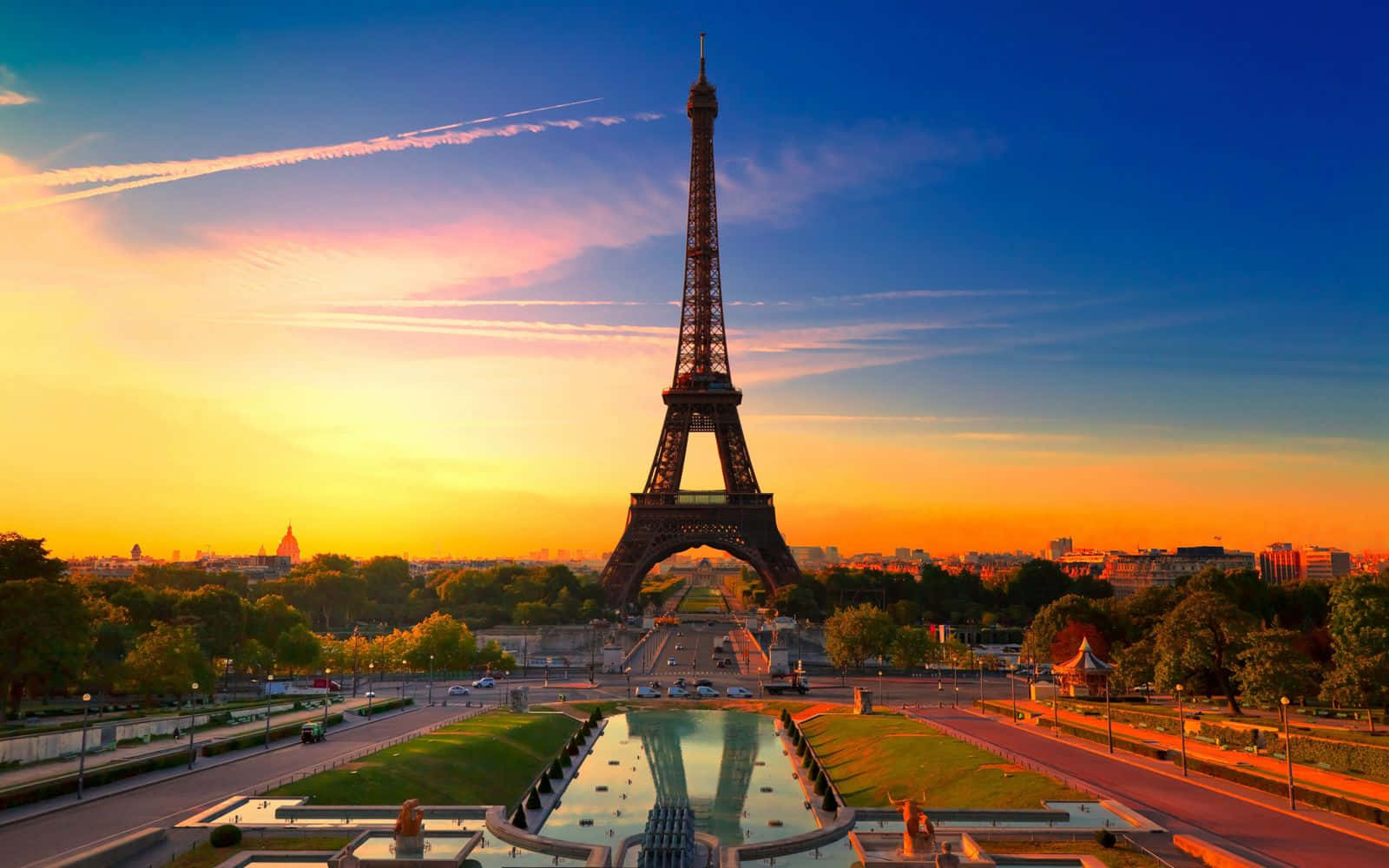 Paris Aesthetic Sunset Wallpaper