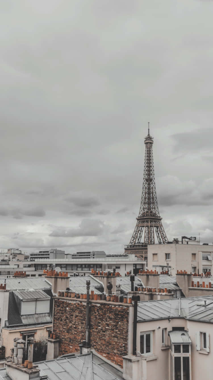 Paris Aesthetic White City Wallpaper