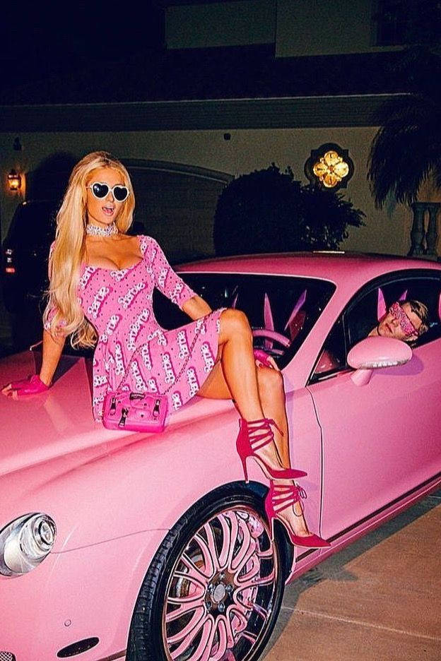Paris Hilton Hot Pink Car Wallpaper
