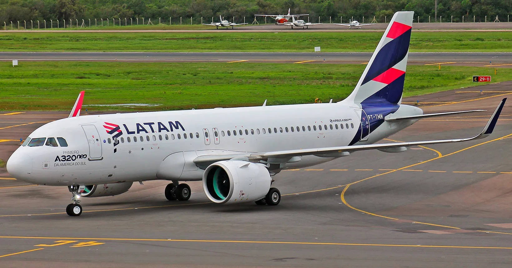 Parked Latam Aviation Plane Wallpaper